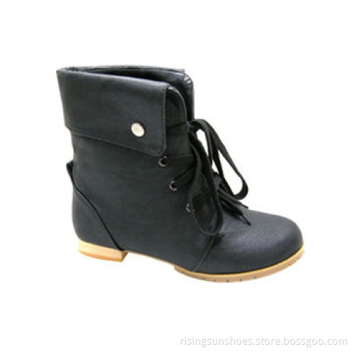 Children's shoes, upper edge fold back with buttons, fashionable design for girls in various colors